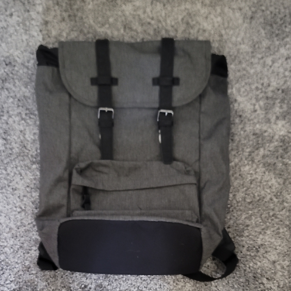 Sleek Charcoal and Black Men's Backpack
